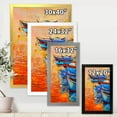 thumbnail image 4 of Boats During Warm Sunset Resting On The Water VIII 16 in x 32 in Framed Painting Canvas Art Print, by Designart, 4 of 4