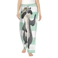 thumbnail image 2 of Picia Cute Raccoon Womens Soft Woven Cotton Elastic Waistband Sleep Pajama Pant Lounge Sleep Pant With Pockets And Drawstring-Large, 2 of 9