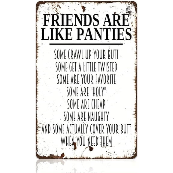 Retro Decor Tin Signs,"Humorous Friendship Analogy Sign",for garage,bar,restaurant,living room,bedroom,kitchen,cafe,bar,8×12inch