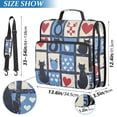 thumbnail image 2 of FORMRS Zipper Binder with Shoulder Strap 2-inch Ring 500 Sheet Capacity File Bag, Black Cats and Hearts, 2 of 5