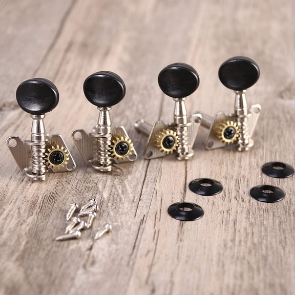 HINTRMENT 4Pcs Black Ukulele Tuners Tuning Pegs Replacement for Broken Pegs Musicians