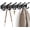 Black, variant on AISUO Heavy Duty Wall Mount Metal Coat Hook Rack with 6 Hooks, Wall Hanger for Clothes, Hats, Towels, Keys, Backpacks & Purses, Suitable for Entryway, Mudroom, Closet, Bathroom, Black, 1 Pack