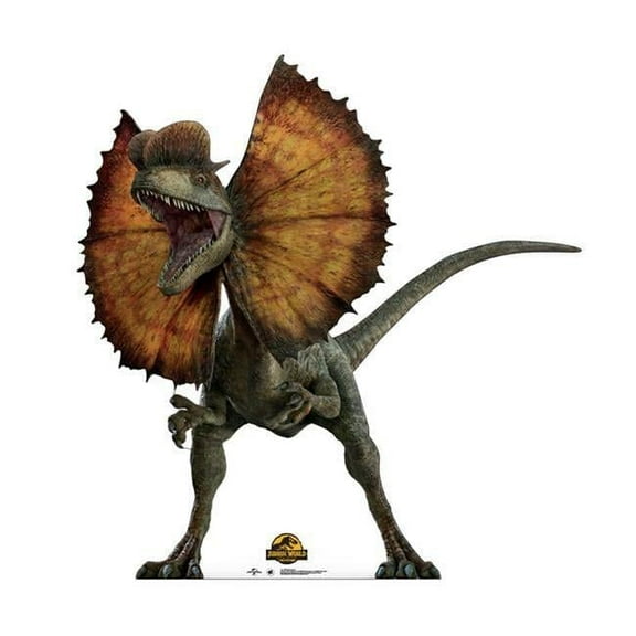 64 x 62 in. Jurassic World Dominion Cardboard Cutout of Dilophosaurus - Jurassic World 3 Dominion