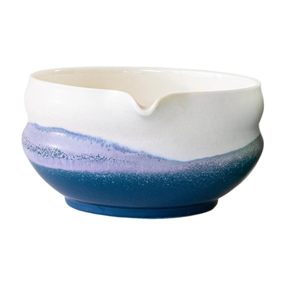 Cuenco para matcha con pico, herramienta de cocina y repostería doméstica Chawan, de porcelana. Azul