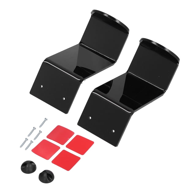 Soporte de escritorio para auriculares y controlador de juegos, negro, paquete de 2, organizador universal para auriculares