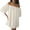 White, variant on Musuos Women Summer Off Shoulder Mini Dress Puff Sleeve Solid Color/Dot Pattern Loose Dress