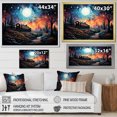 thumbnail image 4 of Designart "Moonlit Sailboat Horizon Nighttime Tranquility II" Transportation Wall Art - Modern Orange Boat Sailing Entryway Wall Art Print, 4 of 4