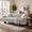 Light Grey-Blue, variant on 74" Textured Boucle Two Seater Couch, Living Room Loveseat Biscuit Tufted Back, Upholstered Loveseat Rubberwood Legs for apartment reading nook, Green