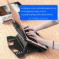 thumbnail image 4 of Graflsoa 8-Level Adjustable Laptop Stand with Phone Holder, Foldable ABS & Silicone Cooling Riser, Black Standard Edition, 30kg Capacity, Compact Design (280x270x15mm), 4 of 6