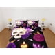 thumbnail image 2 of Calavera y Rosas Negro Funda Nórdica Set Purple Gothic Colcha Dormitorio Ropa de Cama, 2 of 4