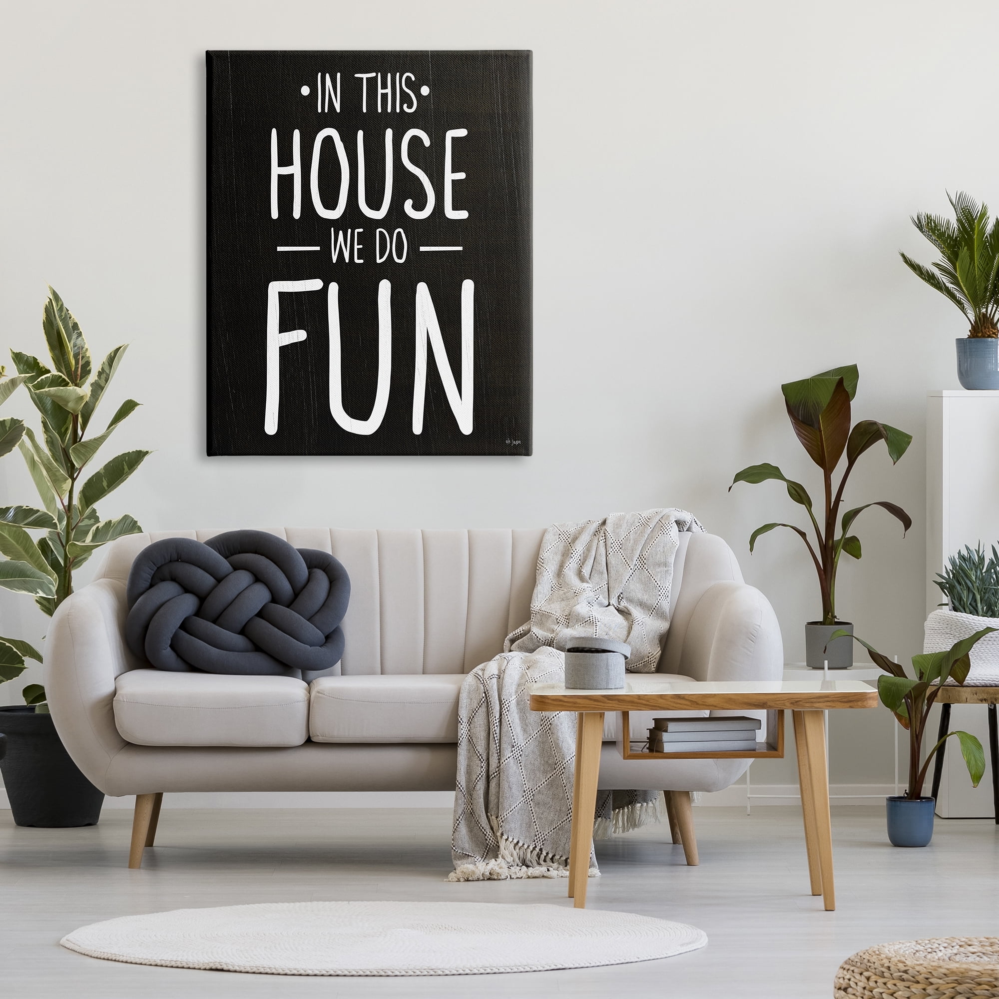 Stupell Industries In This House We Do Fun Family Quote, 36 x 48, Design by Ziwei Li