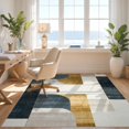 thumbnail image 3 of Design&I 2'x3' Washable Doormat Ultra-Thin & Non-Slip Skid-Resistant Patchwork Panel Contemporary Abstract Geometric Block Farmhouse for Entryway, Indoor, 3 of 7