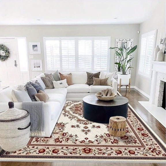 8'x10' carpet non slip grip thick carpet for living room area rug fluffy aztec area rug soft area rug