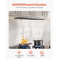 thumbnail image 2 of VEVOR 30in Built-in Range Hood Insert Vent Hood 800CFM Gesture & Touch Control, 2 of 9
