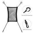 thumbnail image 2 of Car Dog Barrier Seat Net Organizer | Stretchable Auto Backseat Mesh Storage | Universal Fit for Car SUV UTV | High Elastic Polyester | Easy Install with 4 Hooks | 18.3"x9.3" Flexible Divider, 2 of 9
