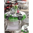 thumbnail image 6 of Outdoor Tablecloth with Umbrella Hole Zipper Golf Round Tablecloth 60" Waterproof Outside Table Cloth Green Forest Tree Balls Clubs Sports Cartoon Patio Table Cover Tablecloths for Picnic Party, 6 of 8