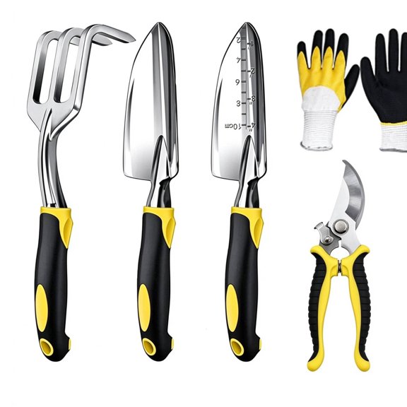 OFEFE Garden Tool Sets Gardening Hand Tools,Stainless Steel Heavy Duty Gardening Tool Set,garden accessories outdoor,weeding tools gardening,Rust Proof planting tools,Ideal Gardening Gifts