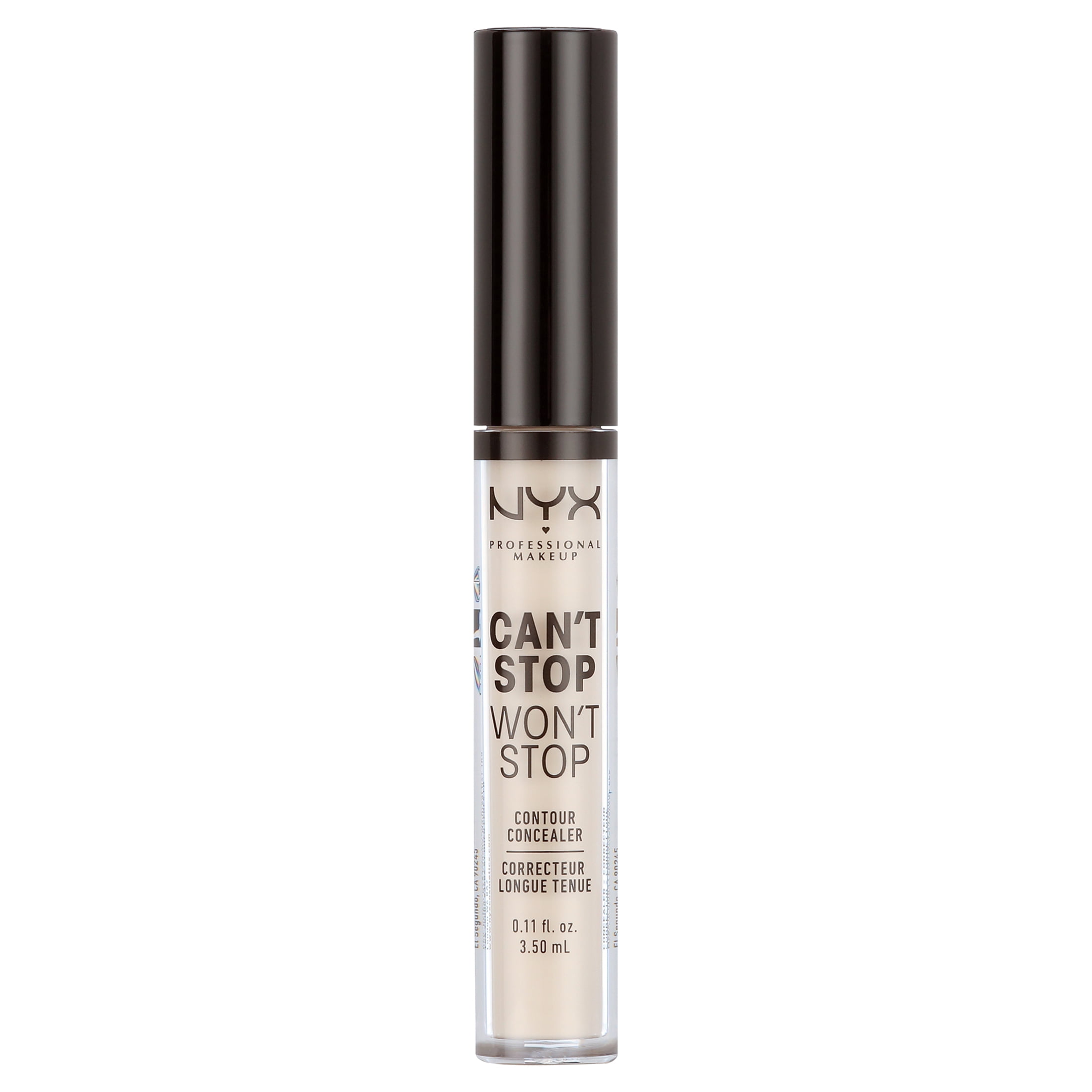 Won\'t Coverage Stop Can\'t Stop Vanilla Finish, 24Hr Makeup Full Professional Concealer, Matte NYX