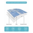 thumbnail image 4 of Full Size Quilt Bedding Set, Nautical Sailboat Reversible Summer Quilt 3 Pieces, Summer Coastal Boat Painting Art Sky Blue Lightweight Bedspreads Coverlets with 2 Pillow Shams for All Seasons, 4 of 5