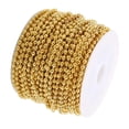 thumbnail image 1 of Suministros de Artesanía para Cadena de Etiquetas para Mascotas y para Proyectos de Manualidades dorado 2 BLESIY Artesanías de cadenas de cuentas de hierro, 1 of 8