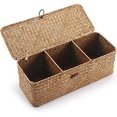 thumbnail image 1 of Cesta de almacenamiento de pasto marino JM con tapa rectangular, 1 of 5