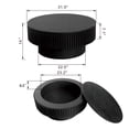 thumbnail image 3 of Noble House Leigh 31.5'' Round Modern Coffee Table with Hidden Storage, Solid Wood Veneer, Accent Tea Table, Black, 3 of 8