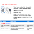 thumbnail image 2 of Water Pump Gasket Kit - Compatible with 2004 - 2005 Chevy Classic, 2 of 2