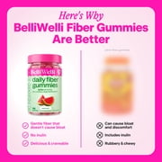 BelliWelli Daily Fiber Gummy Supplement with Probiotics, and Collagen - Watermelon 64 Count