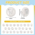 thumbnail image 2 of 52pcs A-Z Alphabet Beads 8mm Natural Freshwater Shell Beads Seashell Letters Bead Flat Name Bead with Letter Initial, 2 of 9