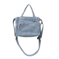 thumbnail image 1 of Bolso de hombro de tela retro,Bolso retro de tela azul Bolso de tela retro Bolso de hombro de tela azul Características líderes en su clase, 1 of 8