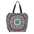 thumbnail image 1 of Fotbe Colorful With Blue Oriental Bolsa Tote Estética de Lona con Estampado para Mujer - Bolsa Reutilizable de Hombro Casual para Vacaciones, Compras, Trabajo y Gimnasio, 1 of 8