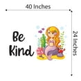 thumbnail image 4 of Be Kind Mermaid's Mermaid Colorful Fish Salt Water Creatures Seahorse Urchin Kelp Queen Sweet Dreams Bedtime Unicorn Lovely Dear Dream Decorating Wall Decal Sticker - Size: 40 In X 24 In, 4 of 5