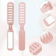thumbnail image 3 of Unique Bargains 1 Pc Women's Hollow Foldable Mirror Comb Travel for Curly Straight Dry Wet Hair Pink, 3 of 6