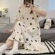 thumbnail image 2 of Camisón de encaje con volantes para mujer, ropa de dormir de estilo coreano, vestido de noche de una pieza, pijama de verano con lazo Floral, ropa de casa de manga corta, 2 of 4