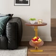 thumbnail image 6 of 2-Tier Round End Table Side Table with Storage Shelf for Living Room,Bedrooms, Offices, Study Rooms, 6 of 9