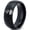 Black Dome Polish Tungsten, variant on Tungsten Growing Planting Nature Plant Band Ring 8mm Men Women Comfort Fit Gray Flat Cut Brushed Polished
