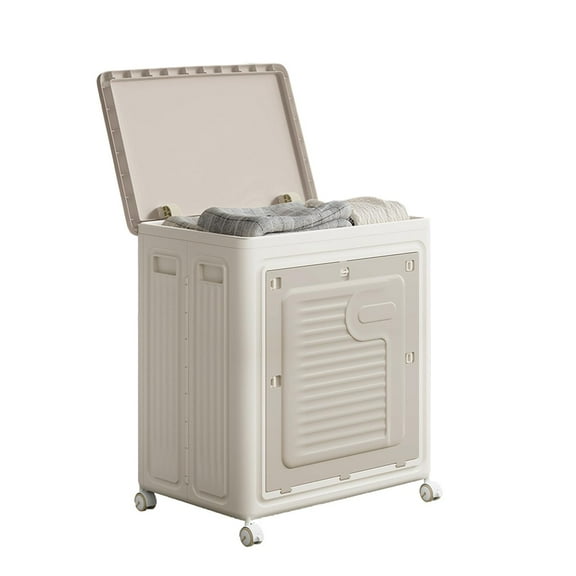 Rolling Laundry Hamper with Lid, 150L Large Capacity Clothes Hampers for Laundry, Plastic Laundry Baskets with Wheels for Laundry Room