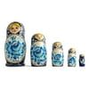 7 Set of 5 Gzel Style Russian Nesting Dolls Matryoshka