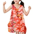 thumbnail image 2 of Qiopertar Grandes Économies de Vacances! Robe Décontractée pour Fille de 1 à 8 Ans Robe pour Enfants Robe de Princesse Fine Col Rond Manches Courtes Fluide Imprimée en Liquidation Offres d'Accès Anticipé, 2 of 6
