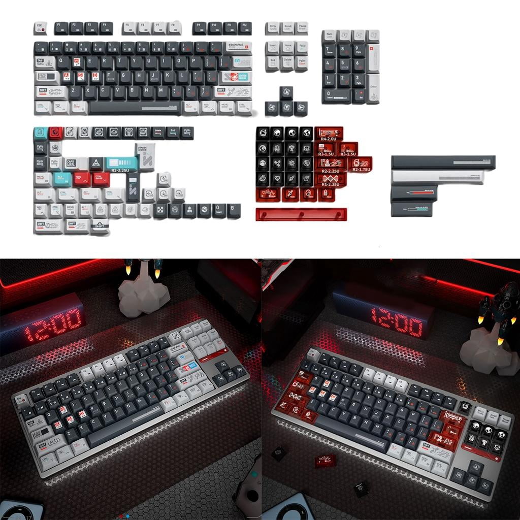183Key Keycaps with Program Theme High Compatibility and Five Sides Heat Sublimated for Mechanical Keyboards