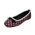thumbnail image 3 of Bxsruta Polka Dot Bow Decor Ballet Flats for Women, Comfort Cotton Polyester Casual Slip on Shoes, 3 of 8