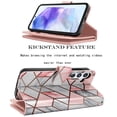 thumbnail image 4 of Takfox Galaxy A35 5G Case,for Samsung Galaxy A35 Wallet Phone Case,Takfox PU Leather Magnetic Detachable Card Holders Shockproof Kickstand Protective [Flip Folio Cover] for Samsung Galaxy A35 -Marble, 4 of 8
