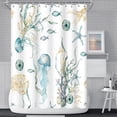 thumbnail image 2 of Jellyfish Shower Curtain for Kids Bathroom Underwater World Sea Life Marine Themed Shower Curtain Waterproof Durable Fabric Artistic Home Decor Shower Curtain with Hooks, 72x84 Inch, 2 of 6