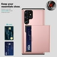 thumbnail image 4 of Benbenjeytek for Samsung Galaxy S23 Ultra Case 5G 6.8 inch with Card Holder, Slim Dual Layer Heavy Duty Protective Case Hidden Card Slot Wallet Case for Samsung S23 Ultra 2023 (Rose Gold), 4 of 14