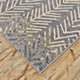 thumbnail image 5 of Feizy Bleecker Modern Chevron, Gray/Yellow/White, 8' x 11' Area Rug Easy Care Stain Resistant Fade Resistant Bohemian & Eclectic Abstract Floor Rug for Living room Bedroom, 5 of 5