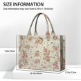 thumbnail image 3 of Large Capacity Tote Bag,Pioneer Flower Floral Print Pattern Handbag Fashion Luxury Tote Bag,15.7"x13"x 5.1" Inches,Laptop Compatible, 3 of 6