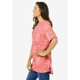 thumbnail image 3 of Woman Within Plus Size Perfect Printed Short-Sleeve Boatneck Tunic, 3 of 6