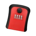 thumbnail image 1 of Caja de seguridad para llaves de exterior con combinación de 4 dígitos, para montar en la pared en casa. Rojo, 1 of 8