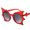 Red, variant on Eosunjian 1 Pair Unisex Retro Bat Shape Sunglasses Women Men Punk Eyewear Hip Hop Style Funny Sun Glasses Fashion Accessories
