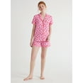 thumbnail image 5 of Joyspun Women's Dreamy Soft Collection Notch Collar Top and Shorts Pajama Set, 2-Piece, Sizes XS-3X, 5 of 8